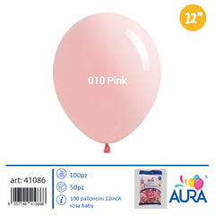 Palloncini 12 inch rosa baby 100pz