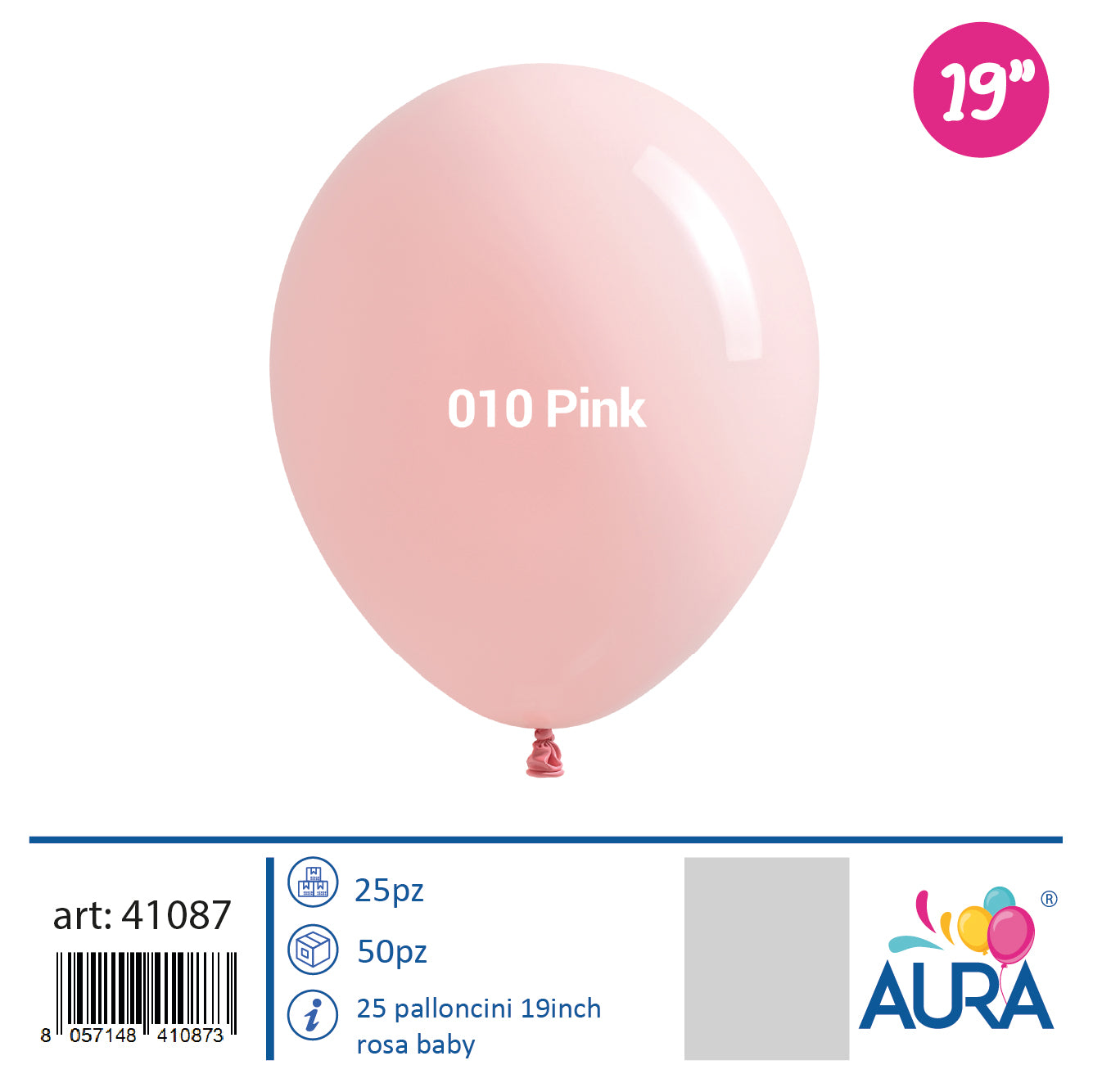 19 inch baby pink balloons 25pcs