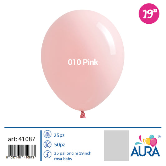 19 inch baby pink balloons 25pcs