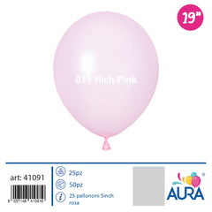 Palloncini 19 inch rosa 25pz
