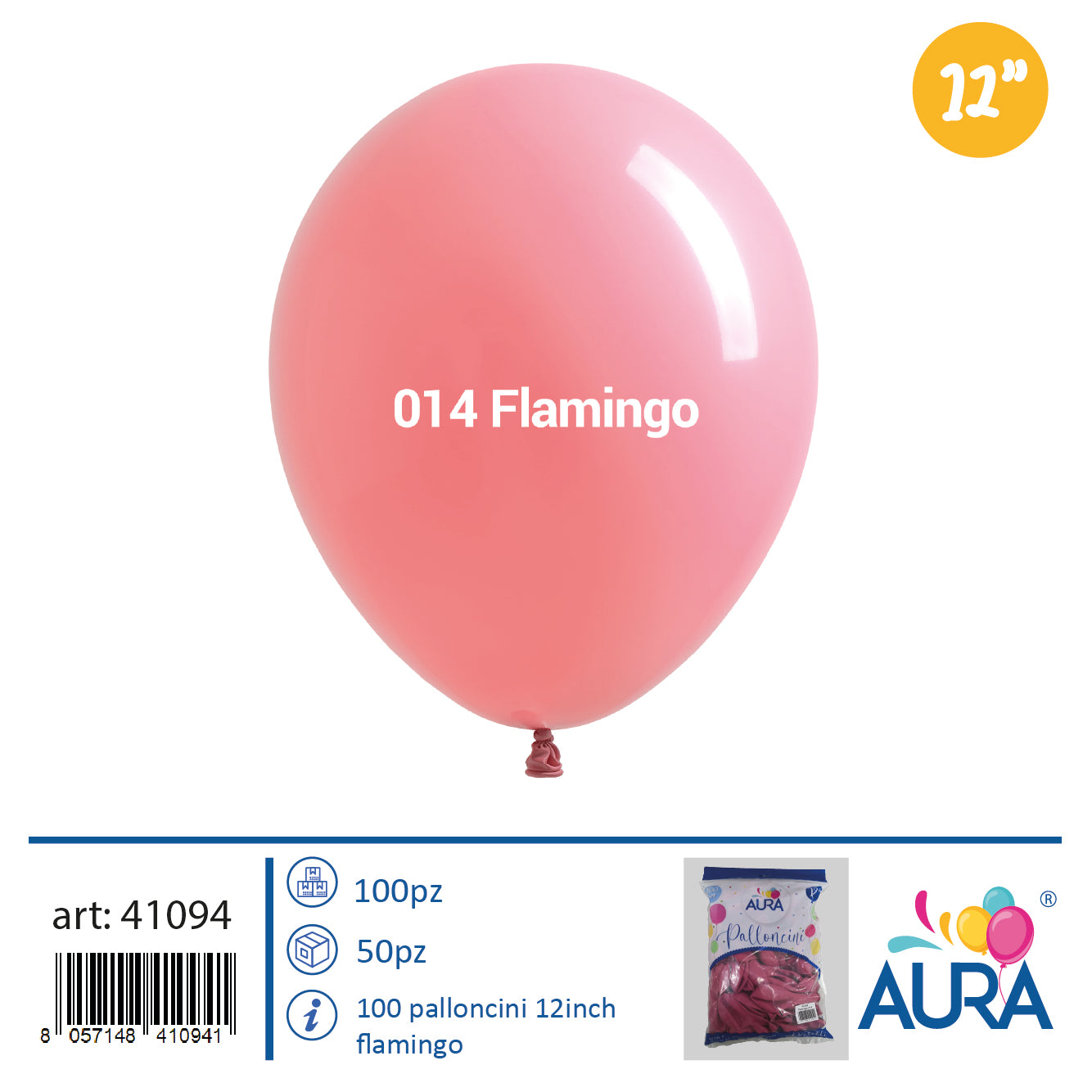 Palloncini 12 inch flamingo 100pz