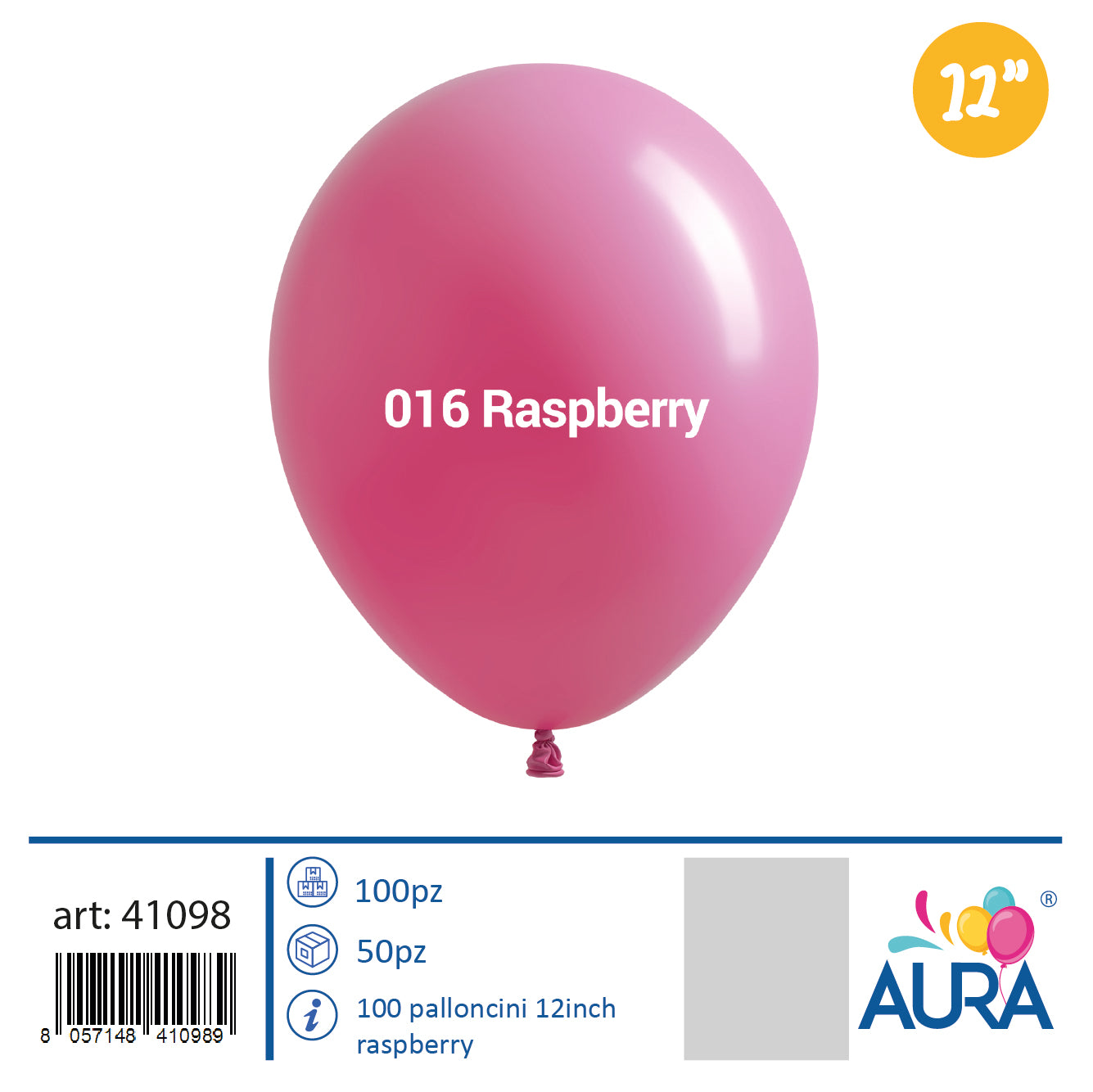 Palloncini 12 inch raspberry  100pz