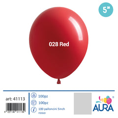 Palloncini 5 inch rosso 100pz