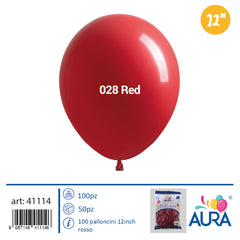 Palloncini 12 inch rosso 100pz