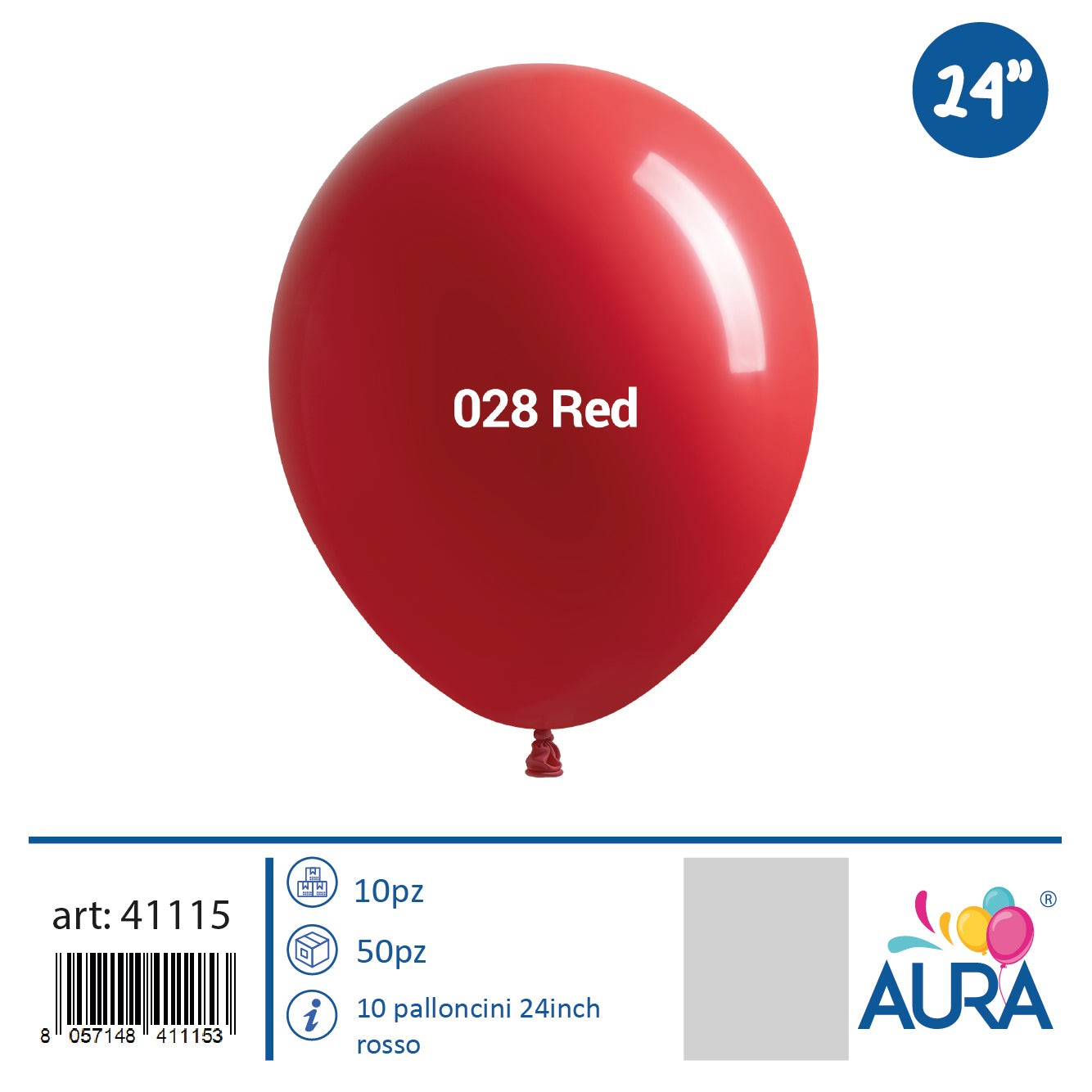 Palloncini 24 inch rosso 1pz