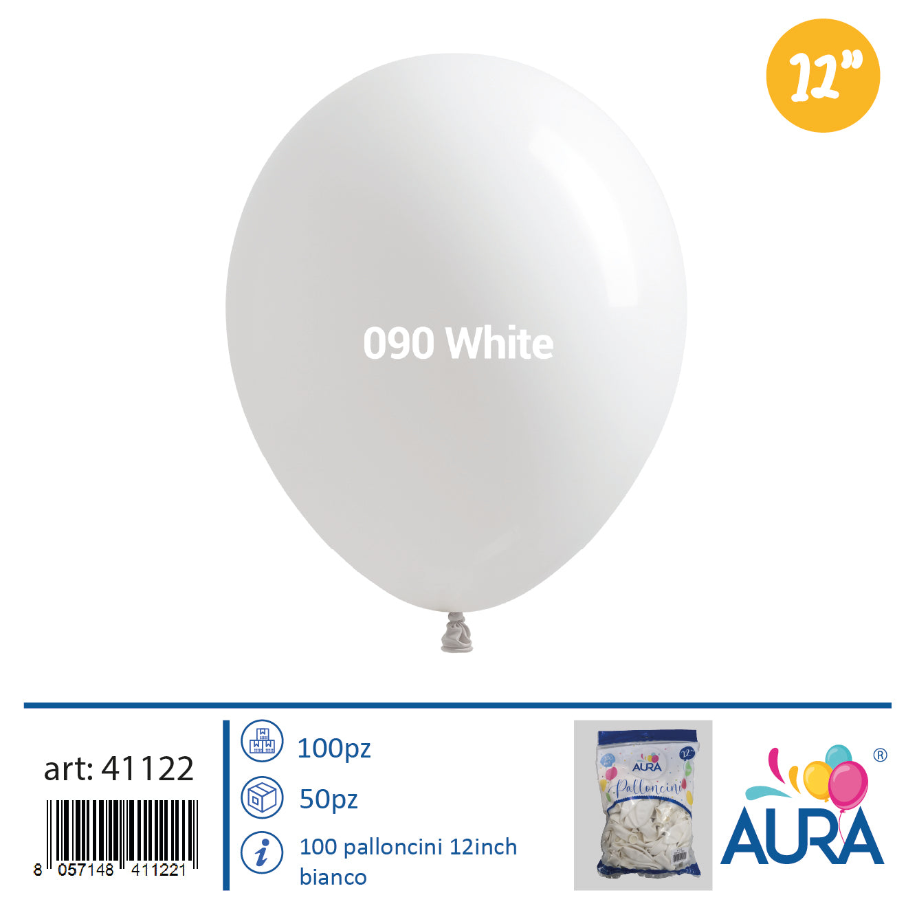 12 inch white balloons 100pcs