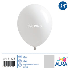 24 inch white balloons 1pc