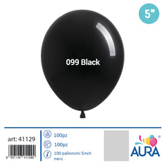 5 inch black balloons 100pcs