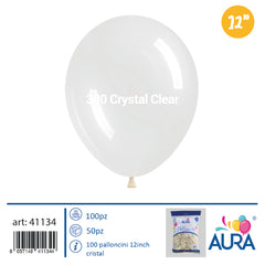 Palloncini 12 inch crystal 100pz
