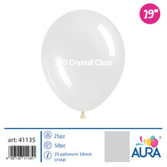 Palloncini 19 inch crystal 25pz