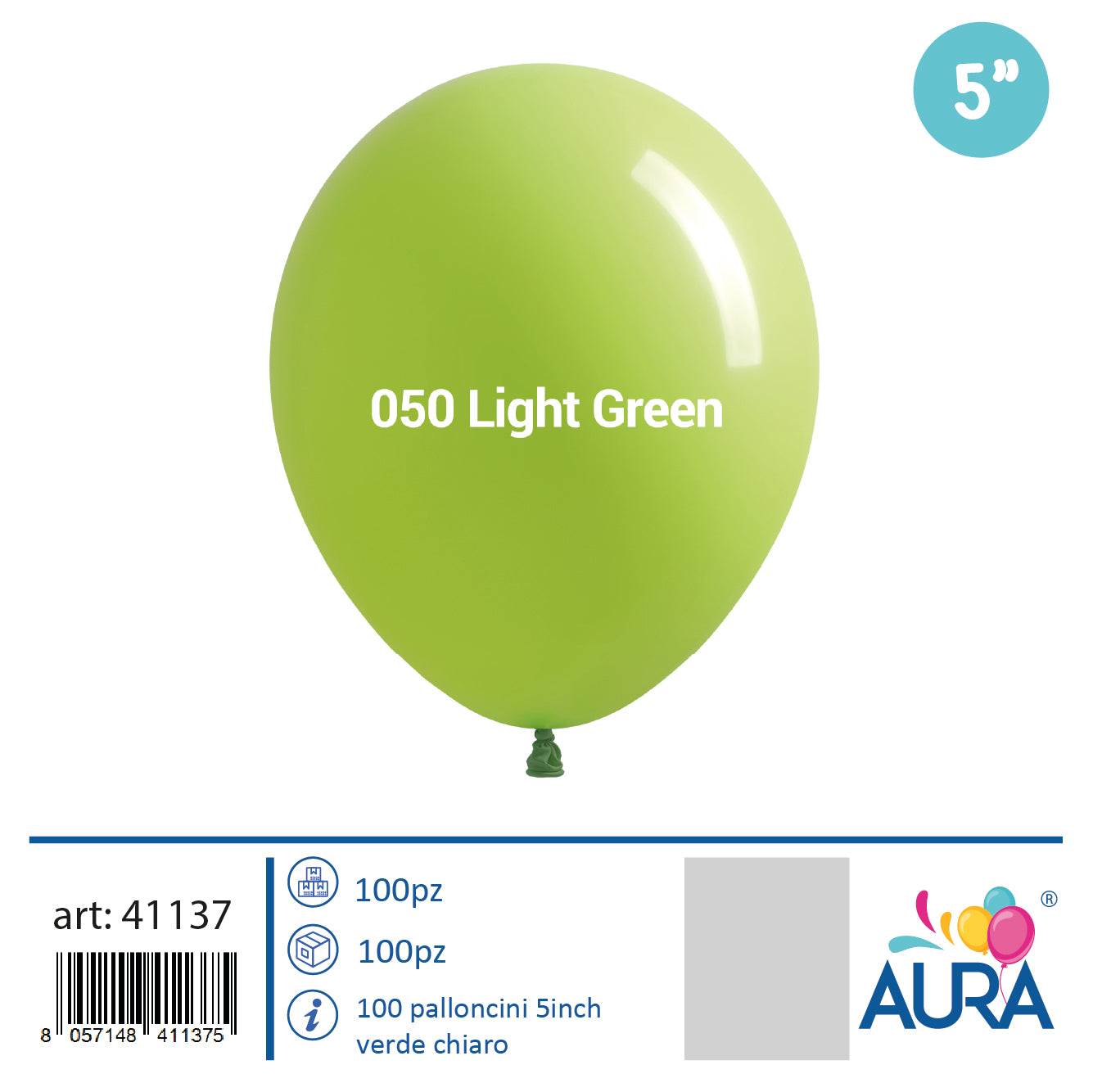 5 inch light green balloons 100pcs