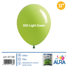 12 inch light green balloons 100pcs