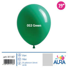 Palloncini 19 inch verde 25pz
