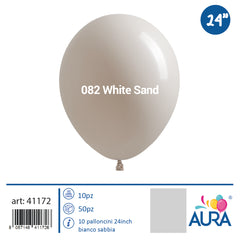 Palloncini 24 inch bianco sabbia 1pz