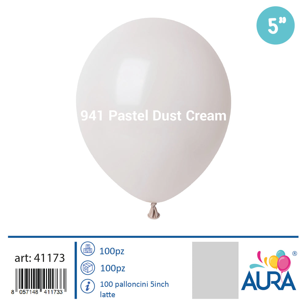 Palloncini in Lattice Pastello Latte 5" (13 cm) – Aura, 100 pz