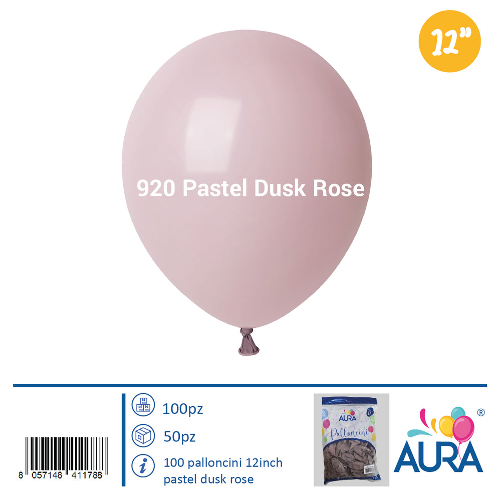 Balloons 12 inch pastel dusk rose 100pcs