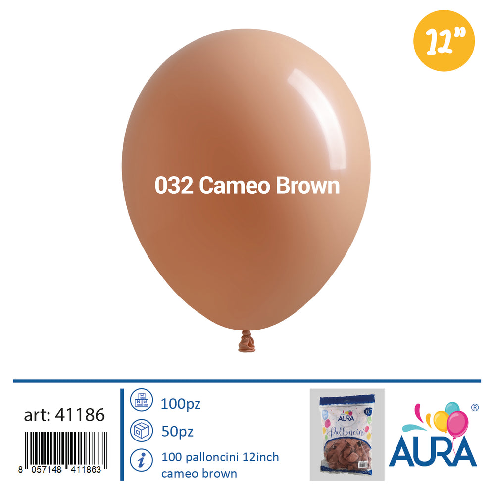 Palloncini 12 inch cameo brown 100pz