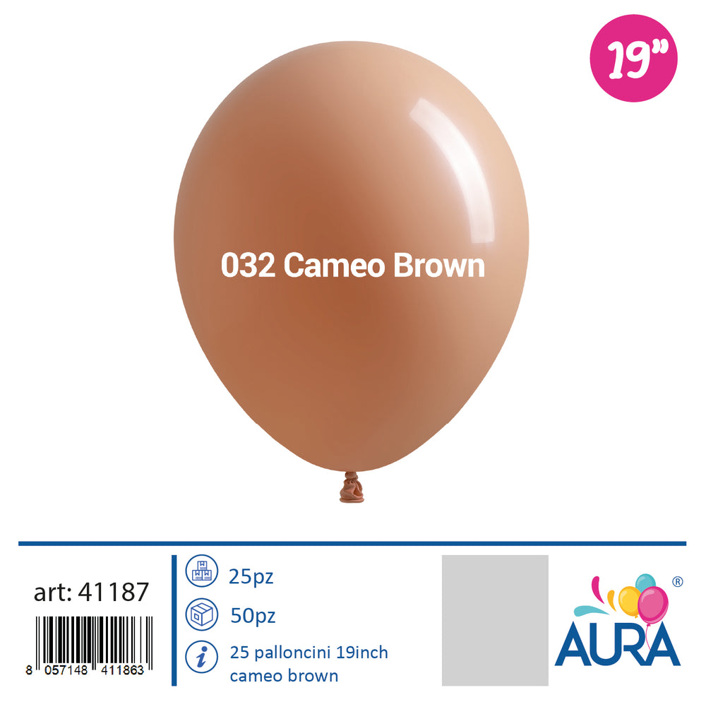 Palloncini 19 inch cameo brown 25pz