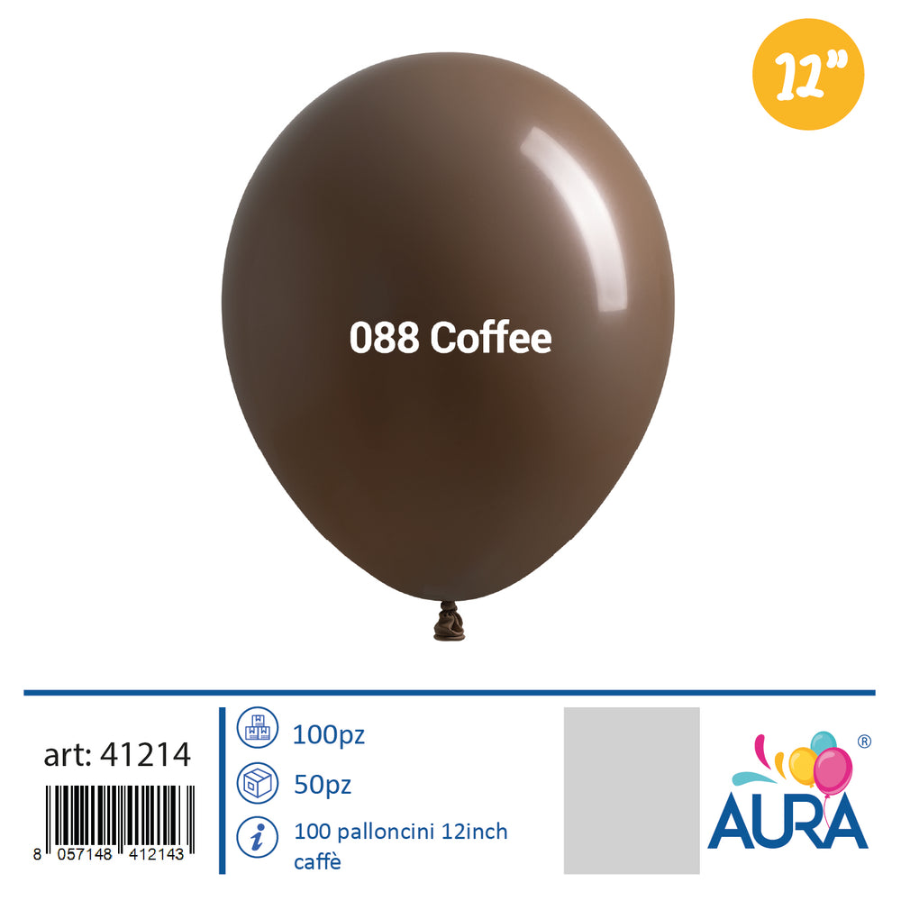 12 inch coffee balloons 100pcs
