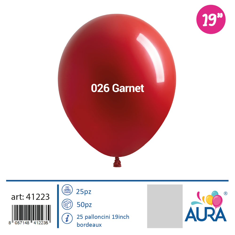 19 inch burgundy balloons 25pcs