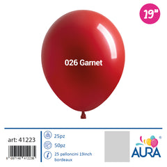 19 inch burgundy balloons 25pcs