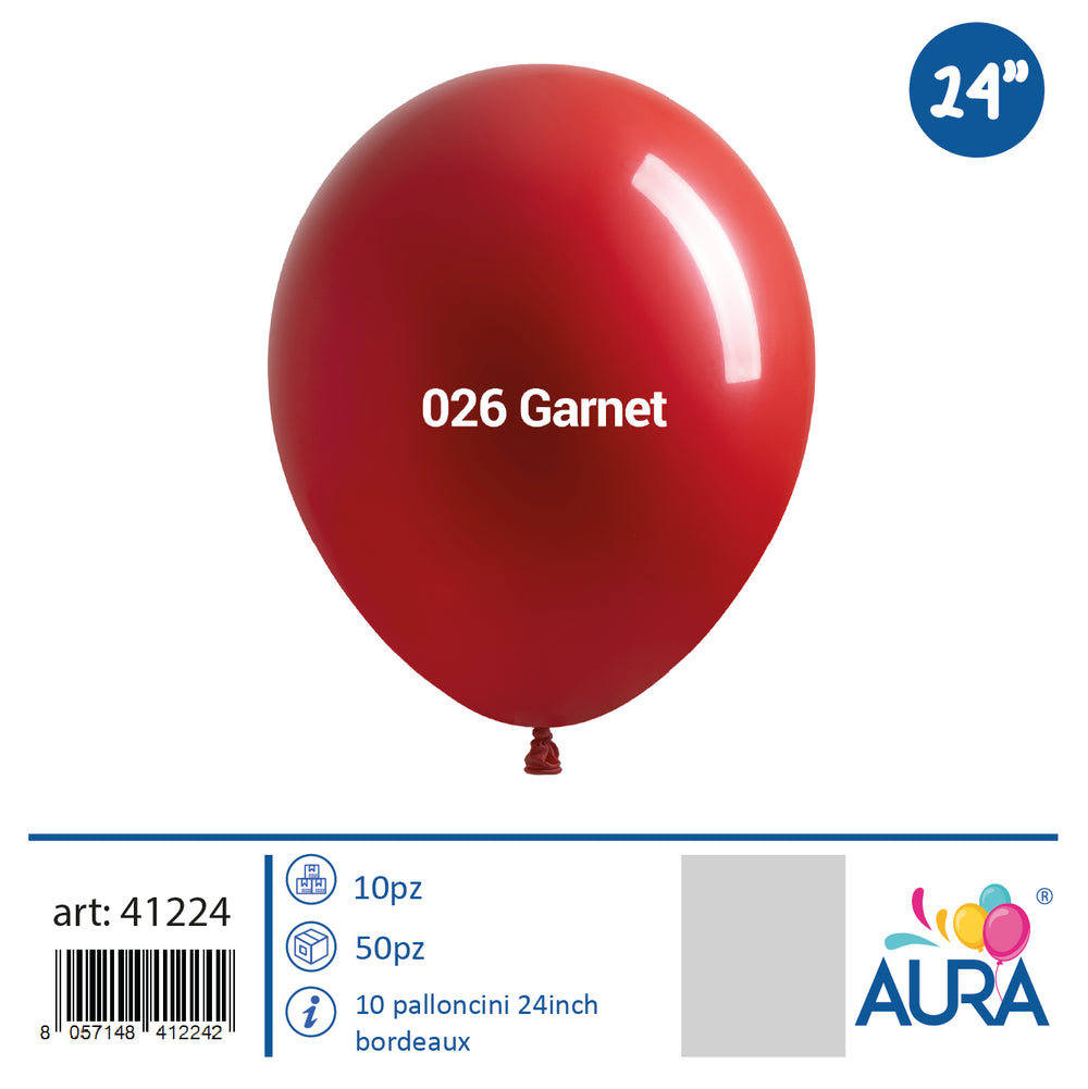 Balloons 24 inch burgundy 1pc