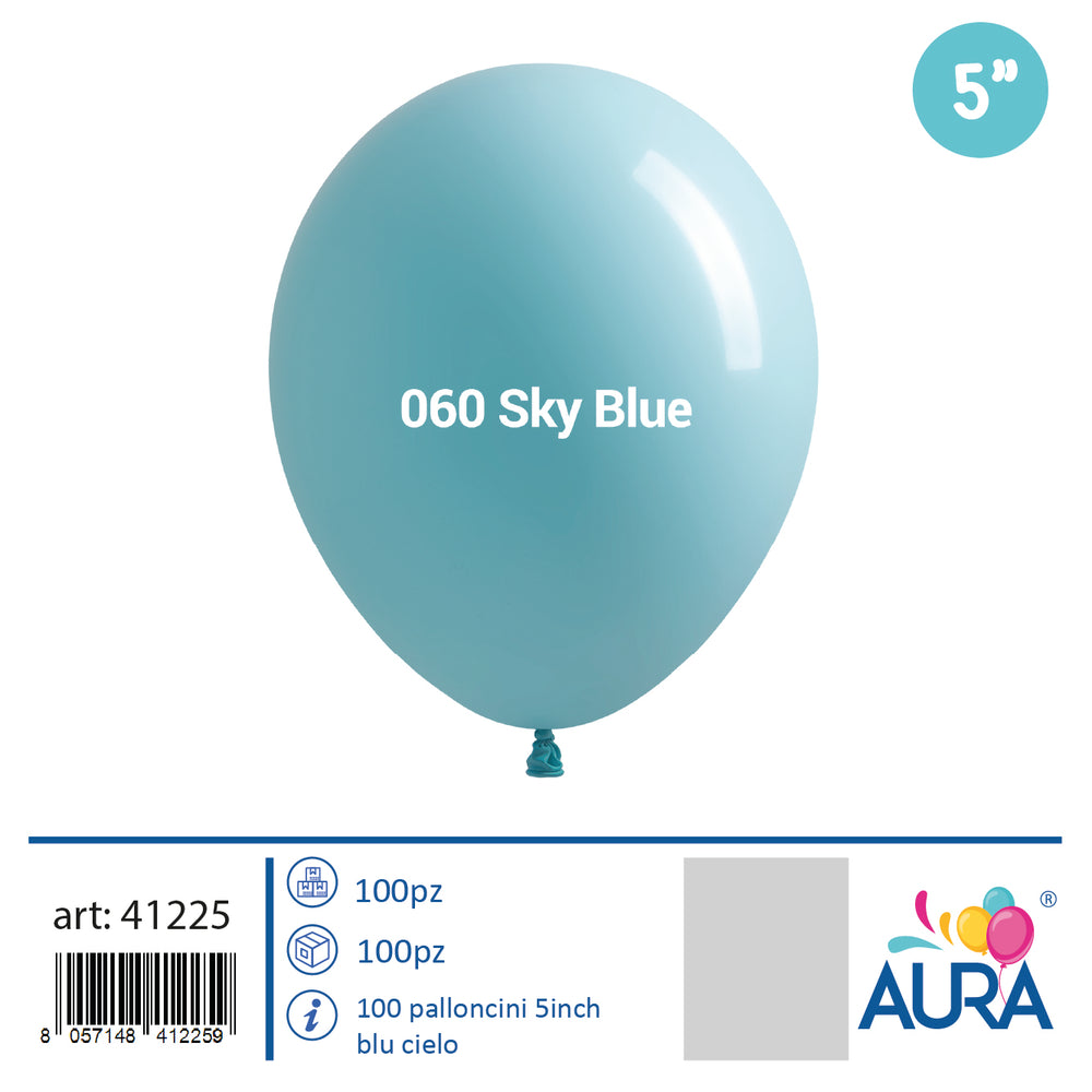 5 inch sky blue balloons 100pcs