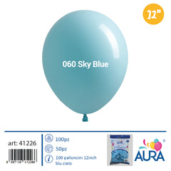 Palloncini 12 inch blu cielo  100pz