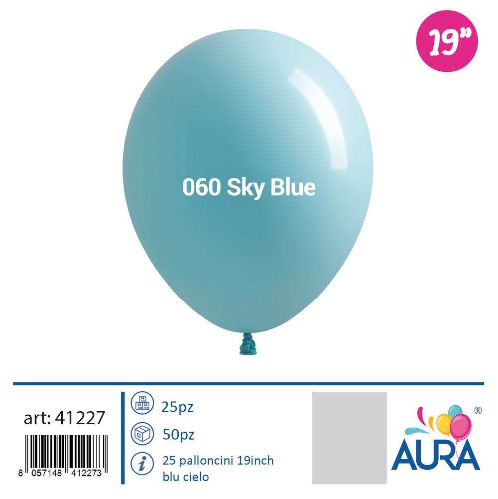 19 inch sky blue balloons 25pcs