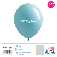 19 inch sky blue balloons 25pcs
