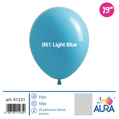 Palloncini 19 inch azzurro 25pz