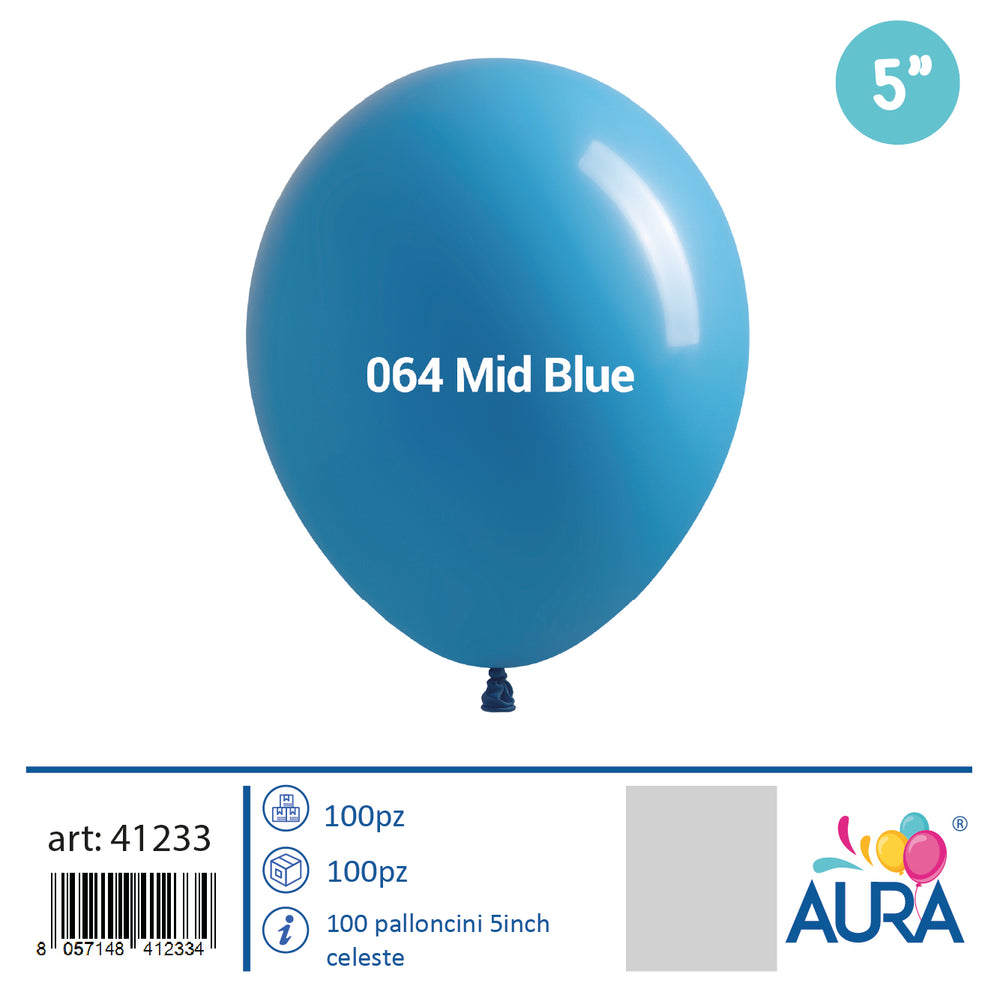 5 inch light blue balloons 100pcs