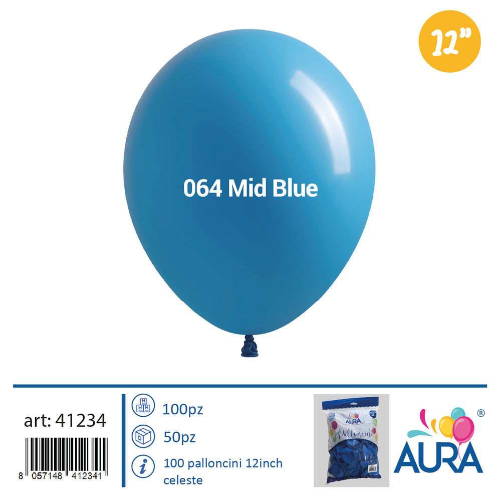 12 inch light blue balloons 100pcs