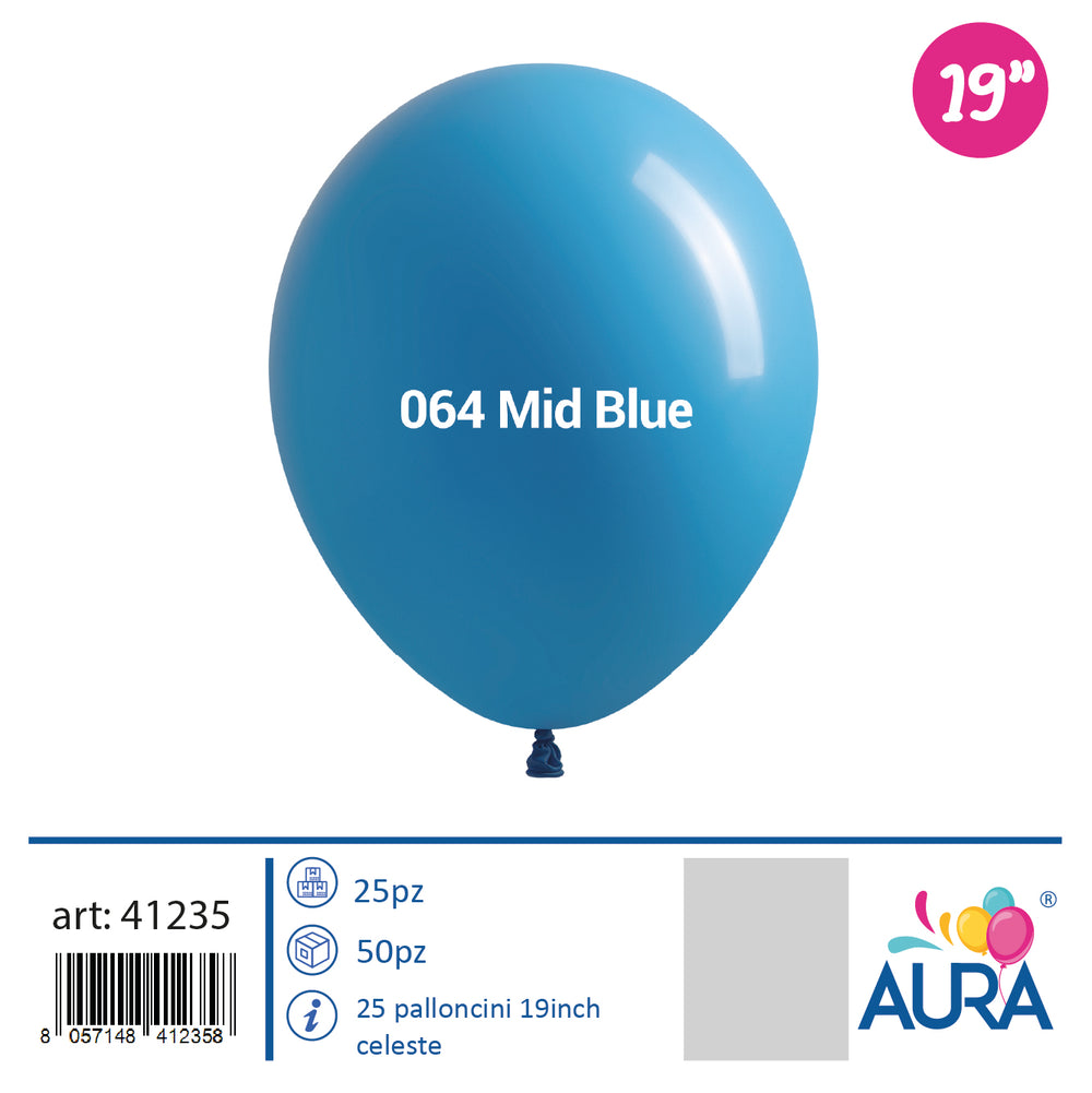 19 inch light blue balloons 25pcs