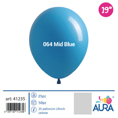 Palloncini 19 inch celeste 25pz