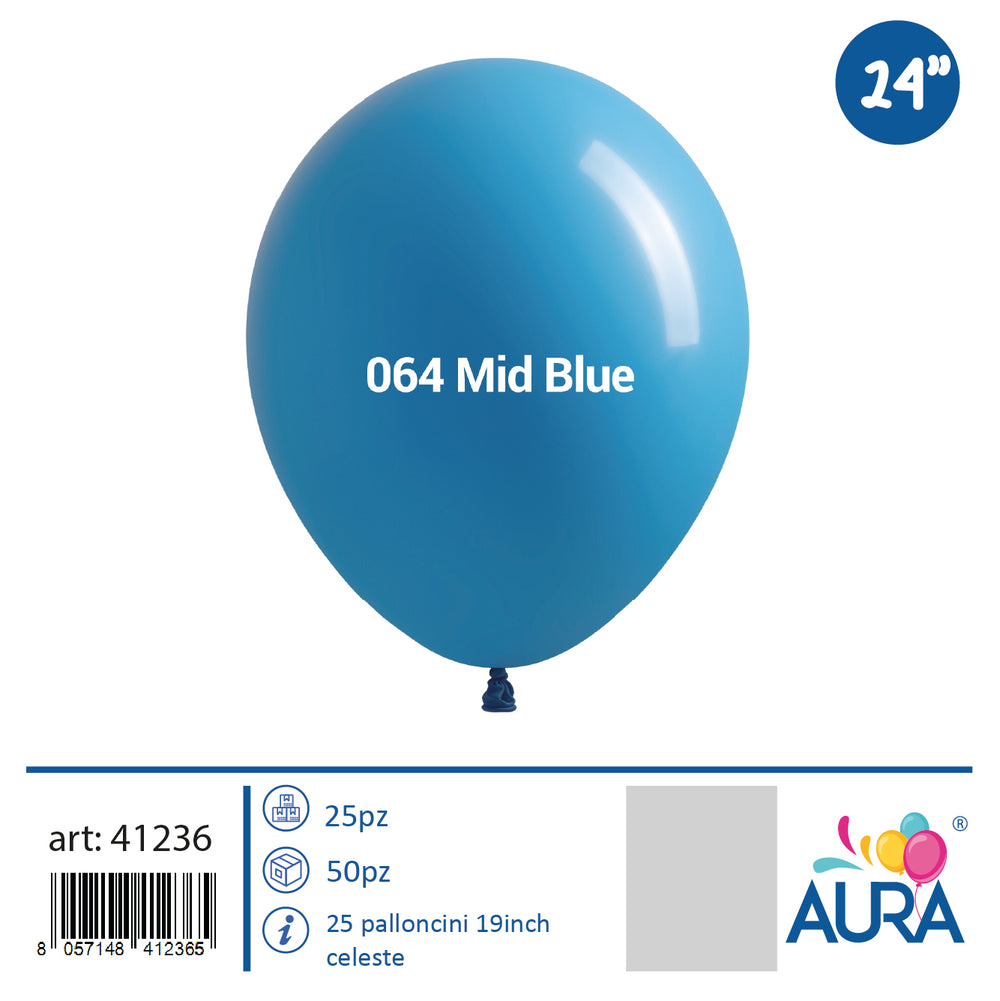 24 inch light blue balloons 1pc