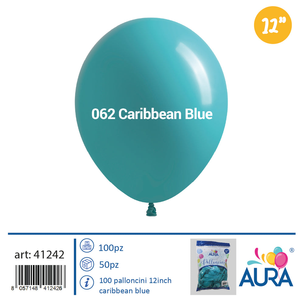12 inch caribbean blue balloons 100pcs