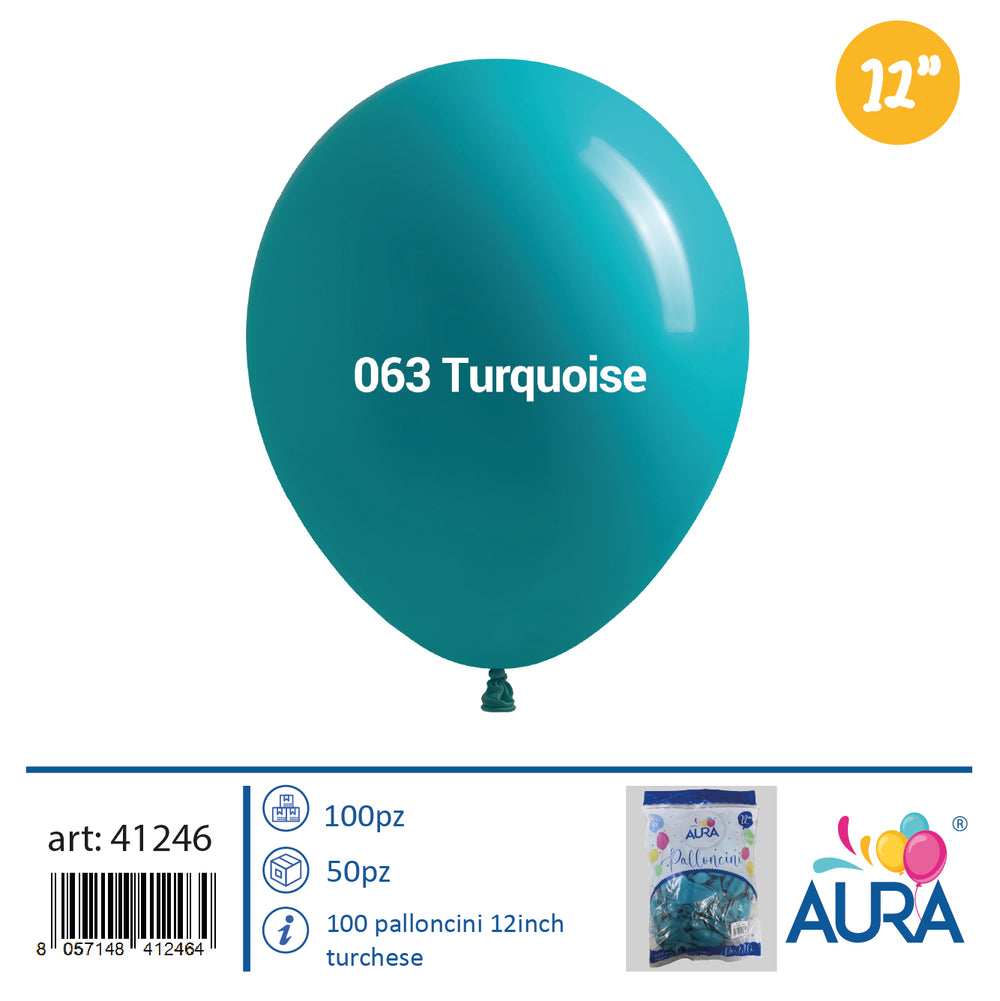 12 inch turquoise balloons 100pcs