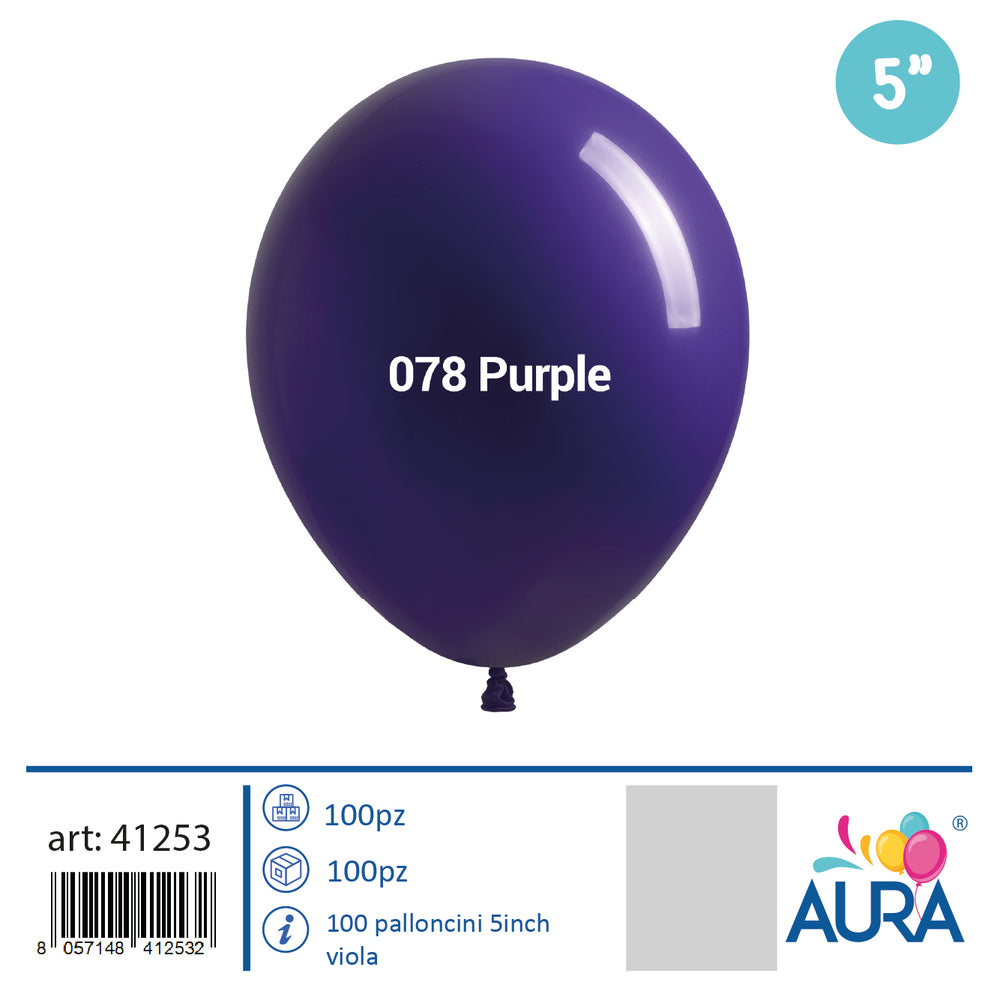 5 inch purple balloons 100pcs