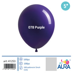 5 inch purple balloons 100pcs