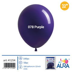 12 inch purple balloons 100pcs