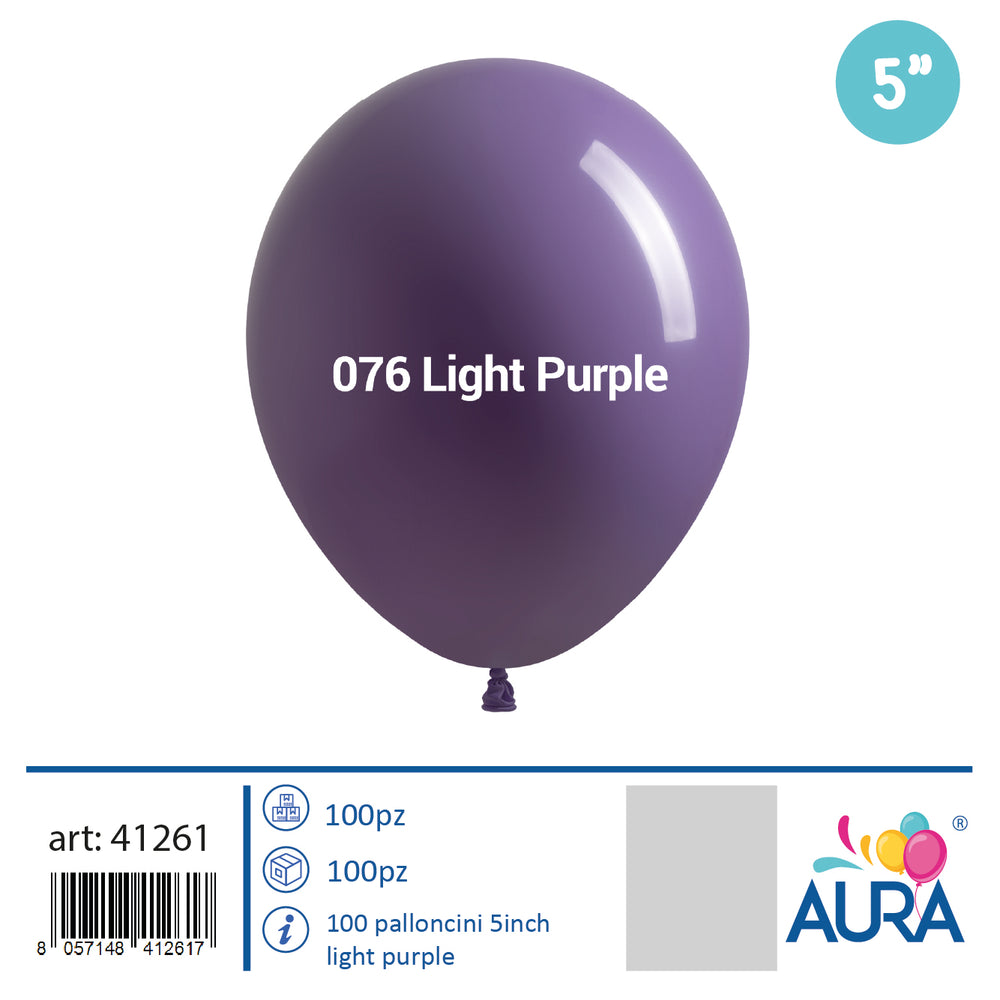 5 inch light purple balloons 100pcs