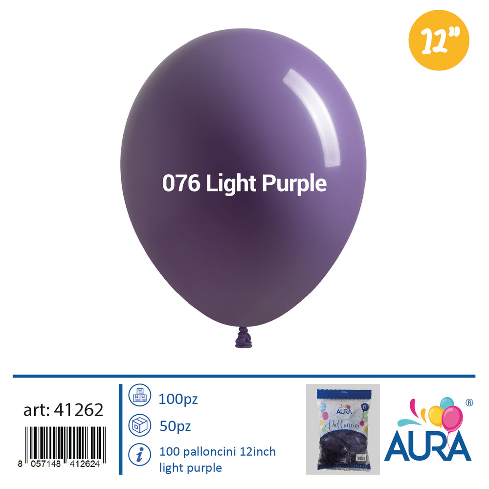 12 inch light purple balloons 100pcs