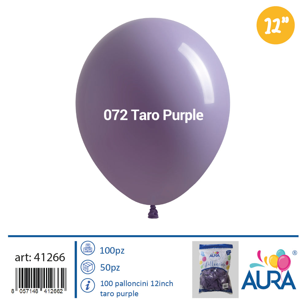12 inch taro purple balloons 100pcs