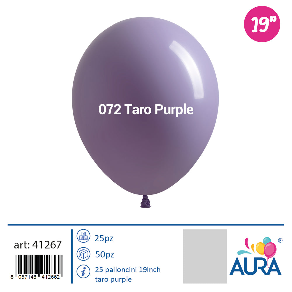 19 inch taro purple balloons 25pcs
