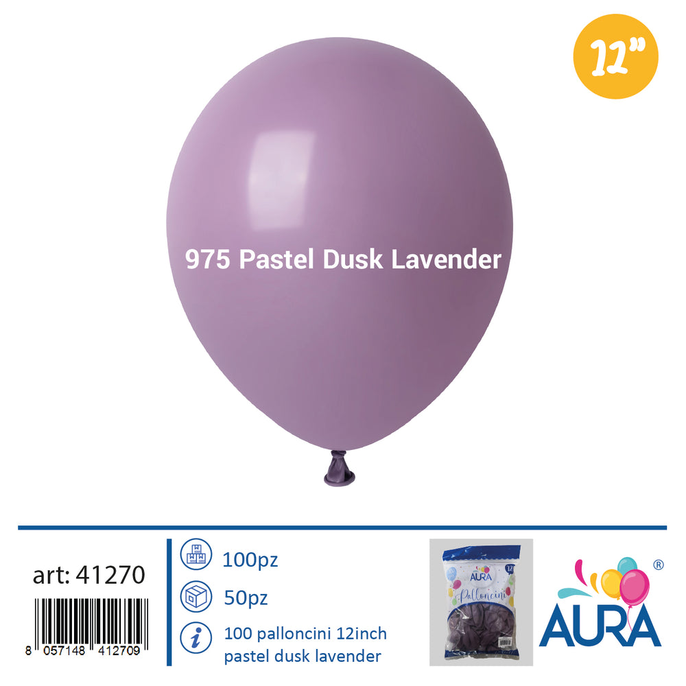 Balloons 12 inch pastel dusk lavender 100pcs