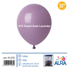 Palloncini 12 inch pastel dusk lavender 100pz