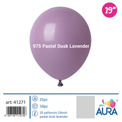 19 inch pastel dusk lavender balloons 25pcs