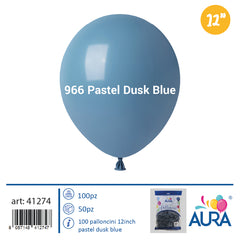 Palloncini 12 inch pastel dusk blue 100pz