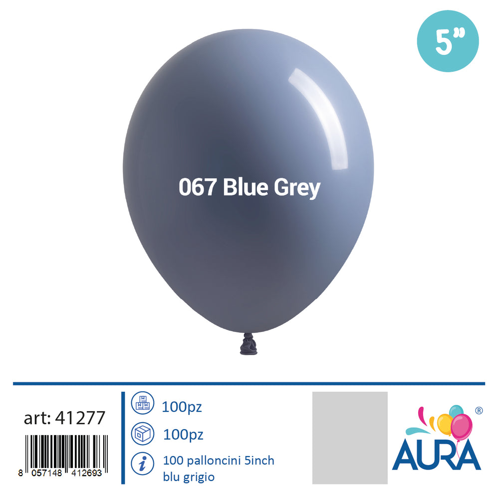 Palloncini 5 inch blu grigio 100pz